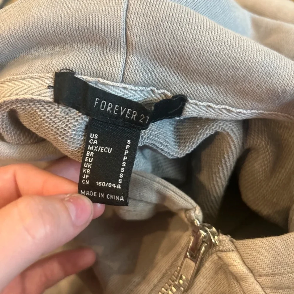 Women's Light Beige Hooded Zip-Up Jacket